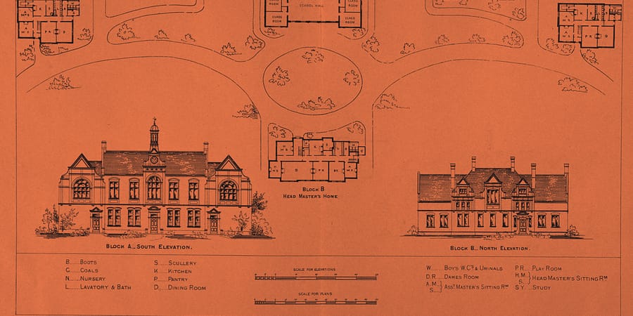 Architectural floor plans drawn and annotated so another person can build from them