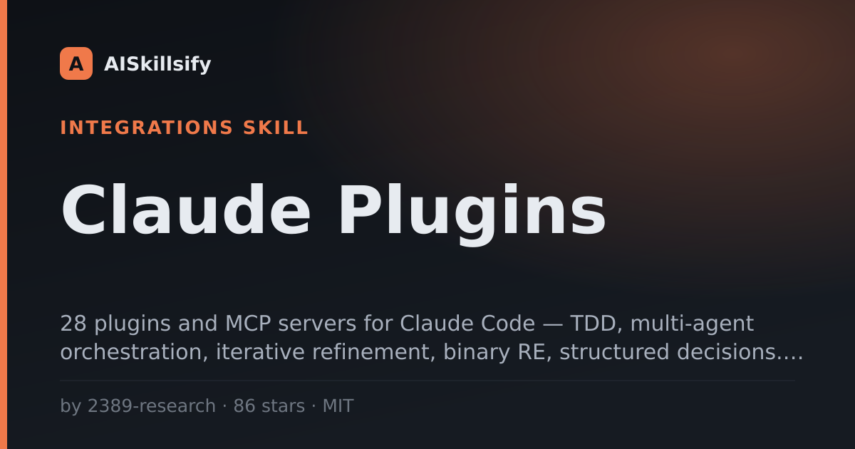 Claude Plugins skill by 2389-research