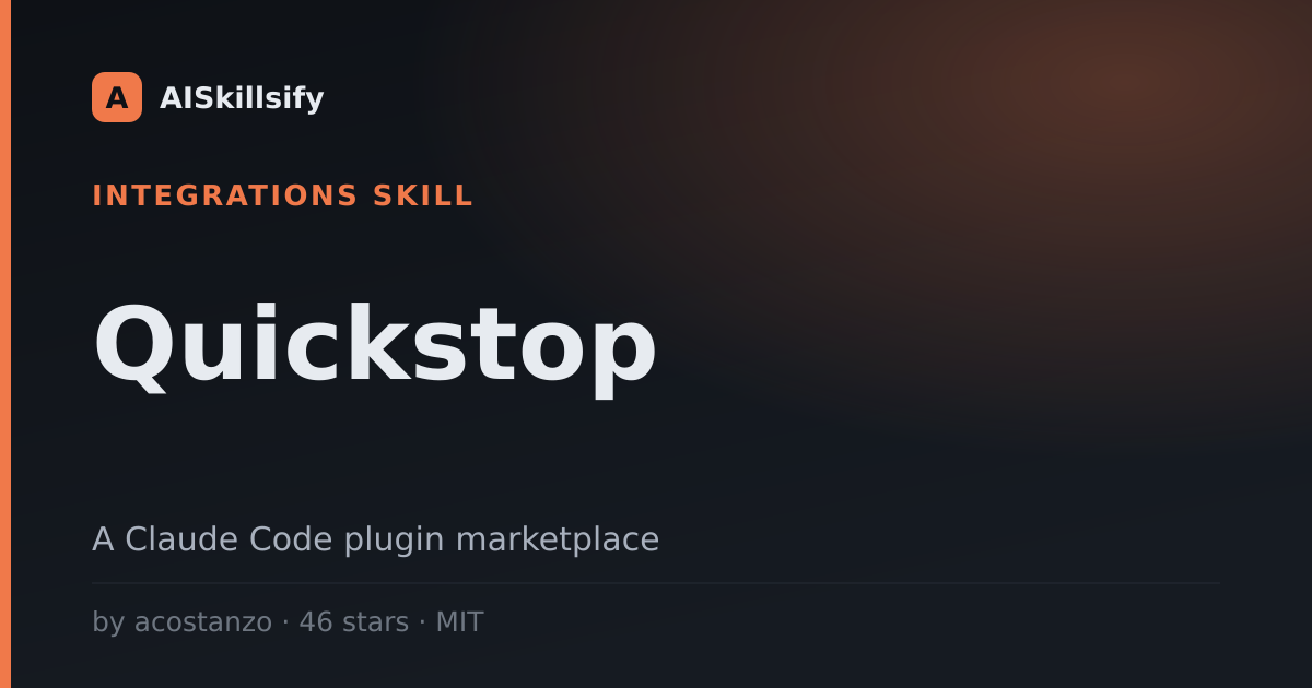 Quickstop skill by acostanzo