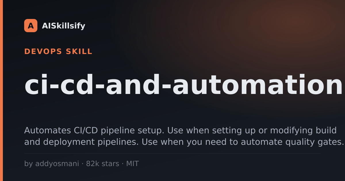 ci-cd-and-automation skill by addyosmani