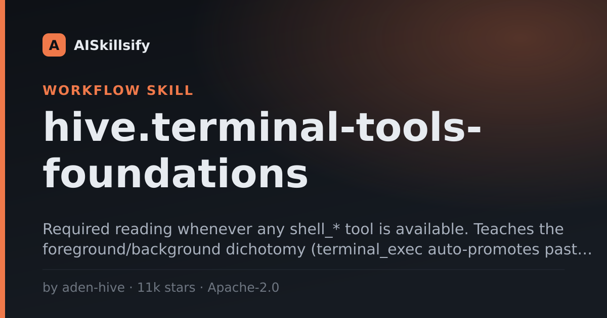 hive.terminal-tools-foundations skill by aden-hive