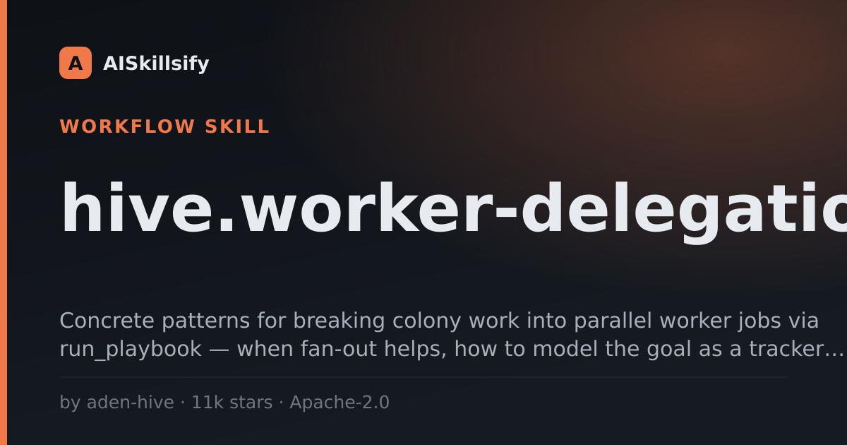 hive.worker-delegation skill by aden-hive