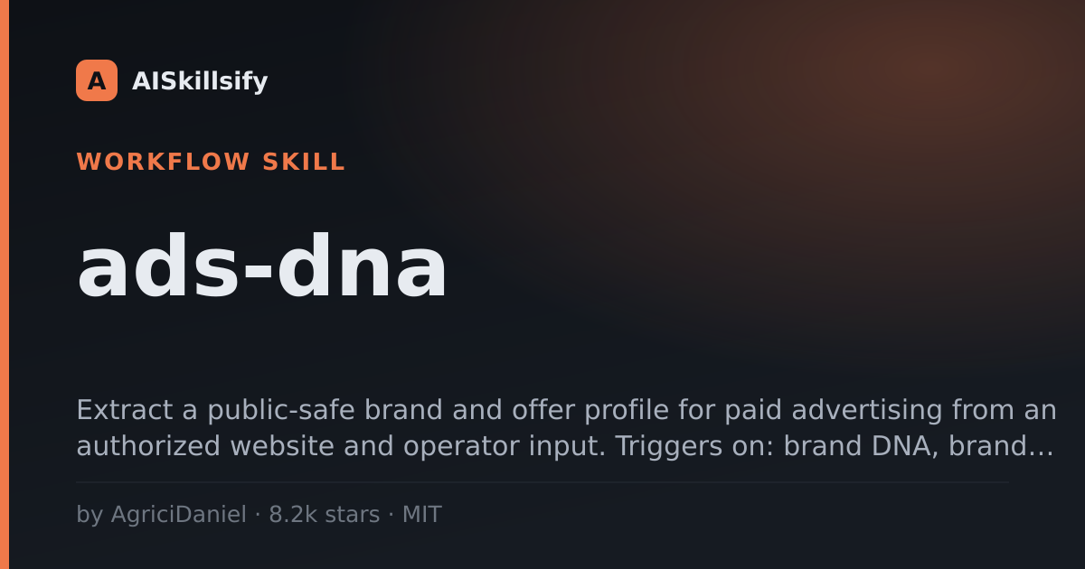 ads-dna skill by AgriciDaniel