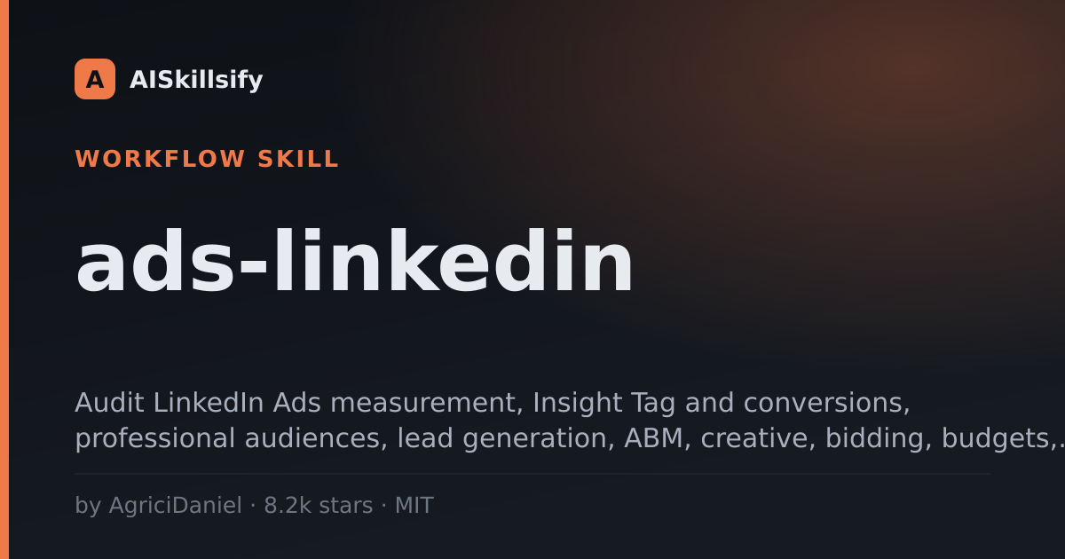 ads-linkedin skill by AgriciDaniel