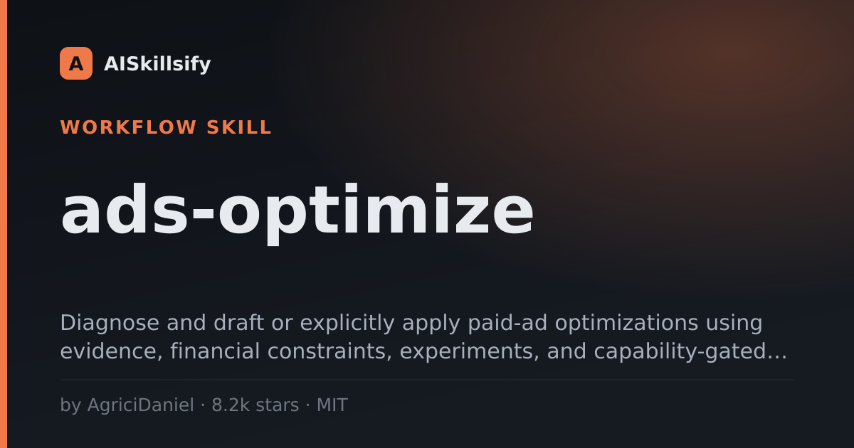 ads-optimize skill by AgriciDaniel