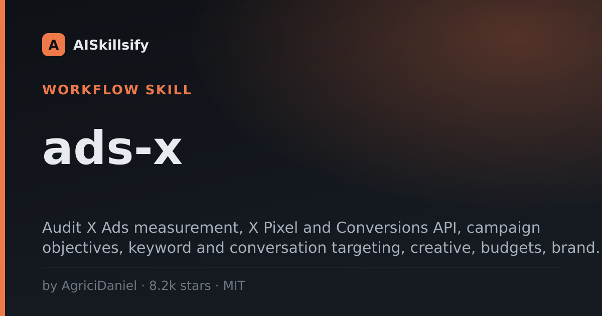 ads-x skill by AgriciDaniel