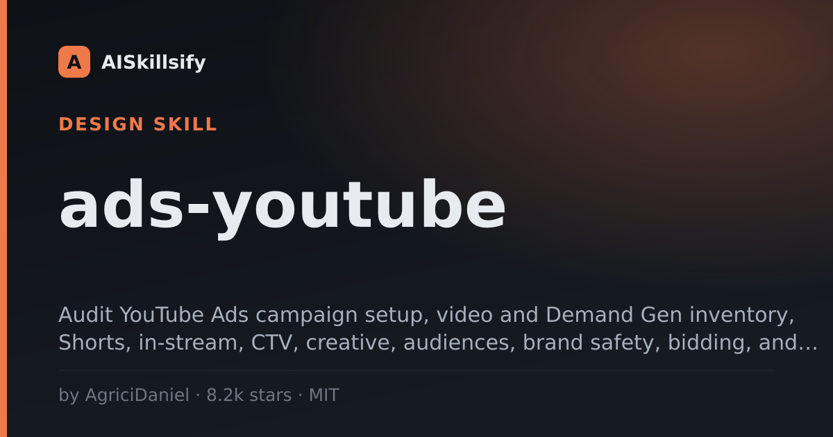 ads-youtube skill by AgriciDaniel