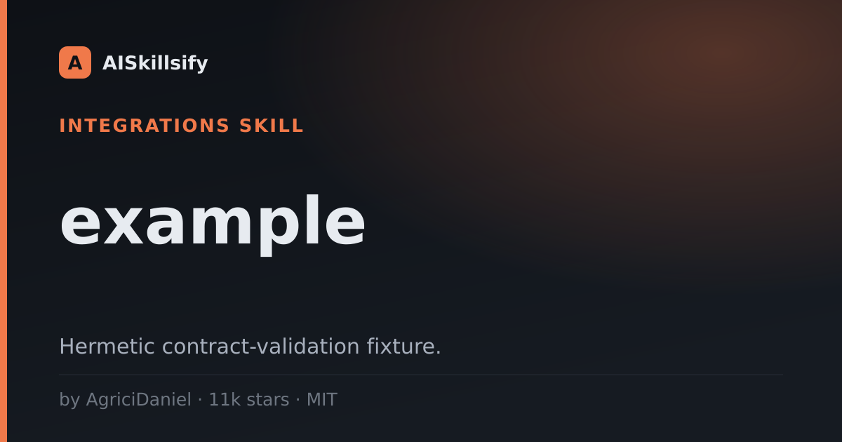 example skill by AgriciDaniel