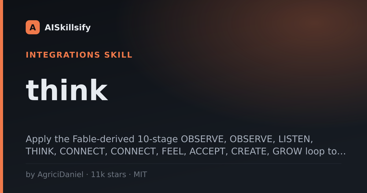 think skill by AgriciDaniel
