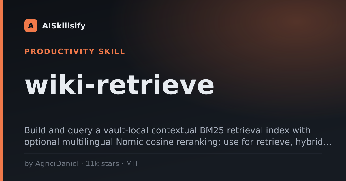 wiki-retrieve skill by AgriciDaniel