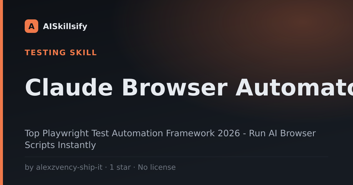 Claude Browser Automator skill by alexzvency-ship-it