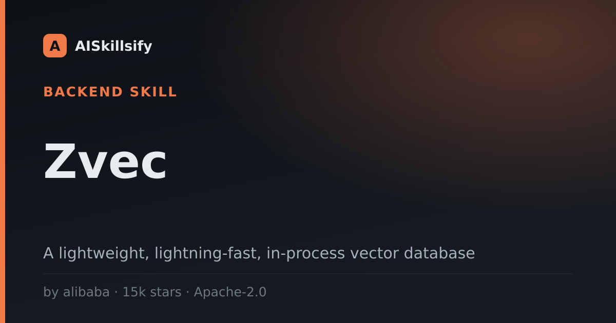 Zvec skill by alibaba