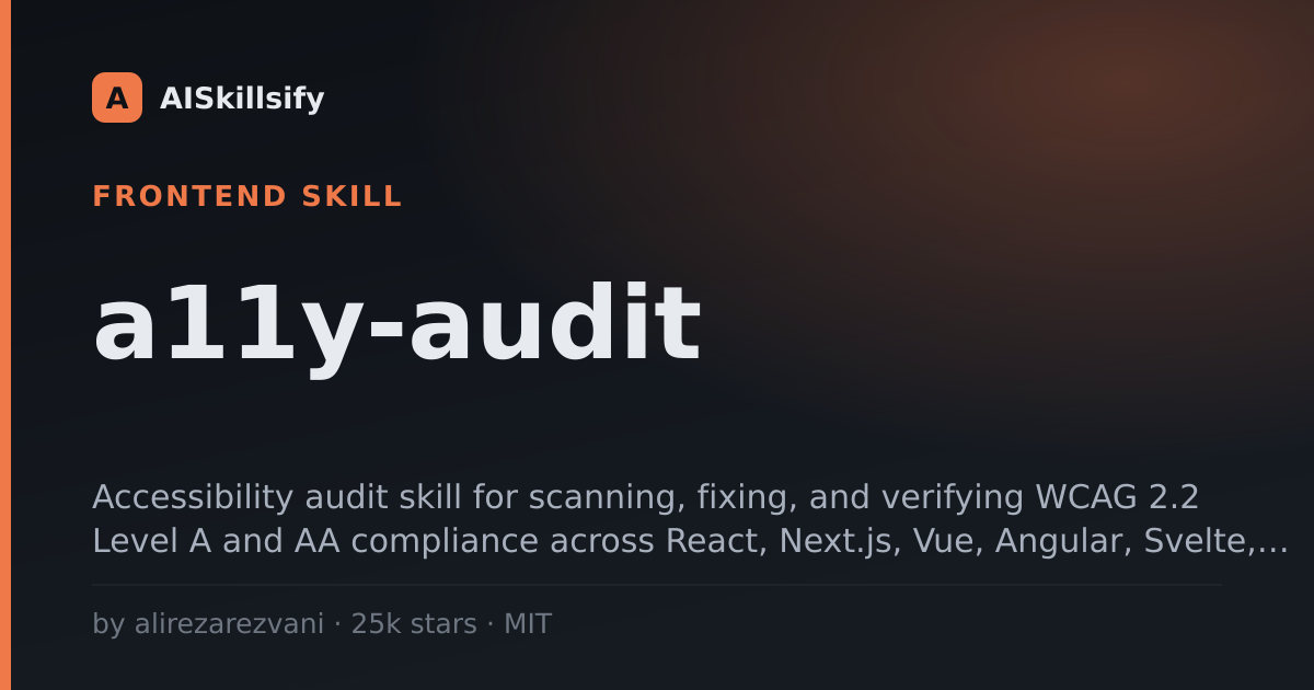 a11y-audit skill by alirezarezvani