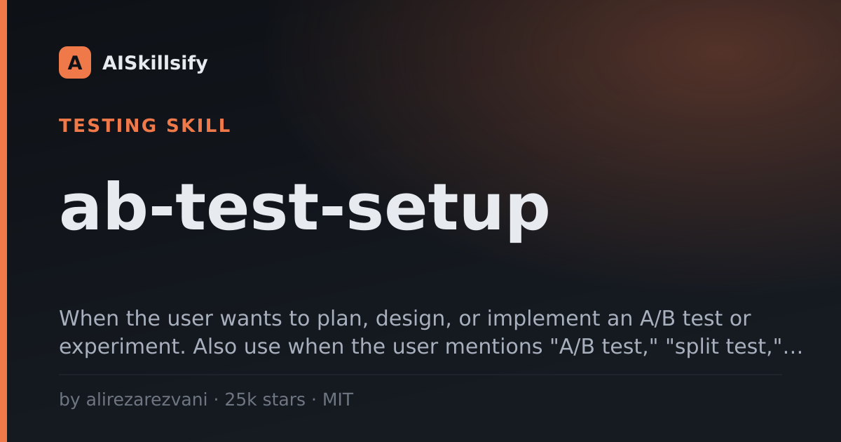 ab-test-setup skill by alirezarezvani
