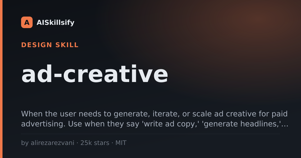 ad-creative skill by alirezarezvani