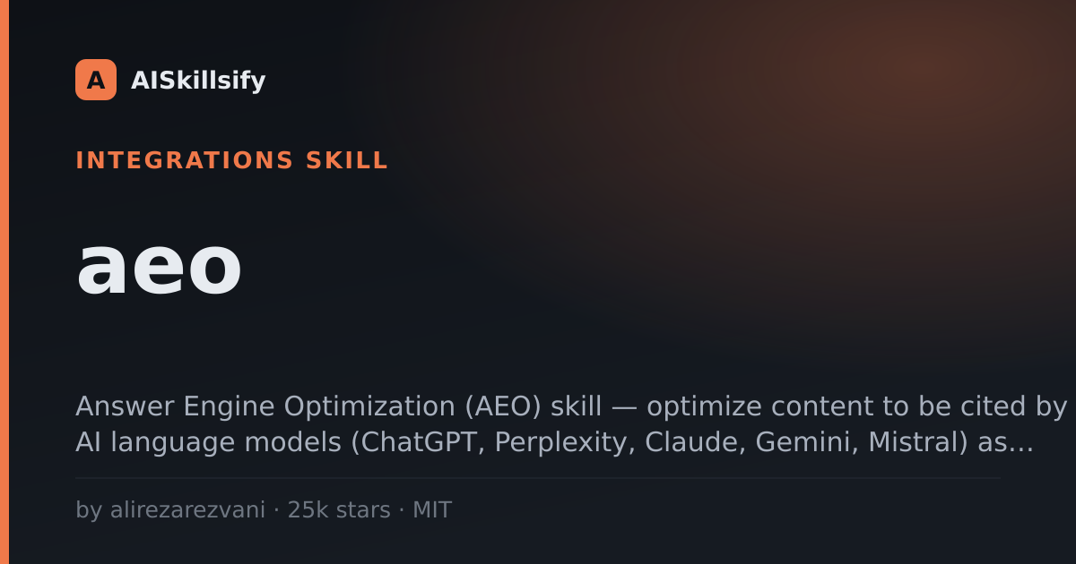aeo skill by alirezarezvani