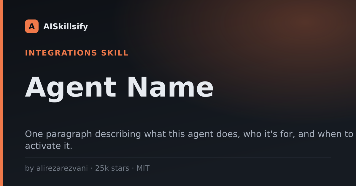 Agent Name skill by alirezarezvani