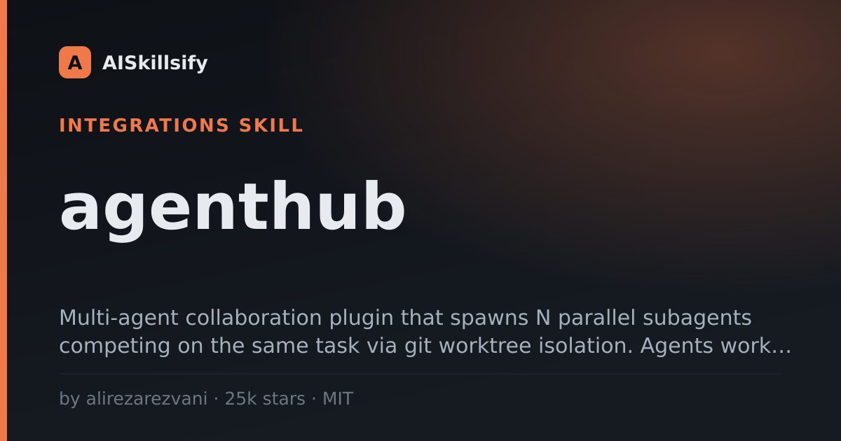 agenthub skill by alirezarezvani