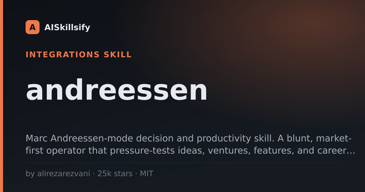 andreessen skill by alirezarezvani