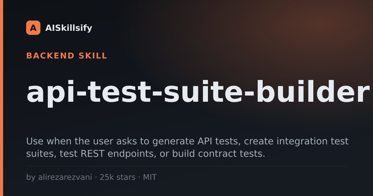 api-test-suite-builder skill by alirezarezvani