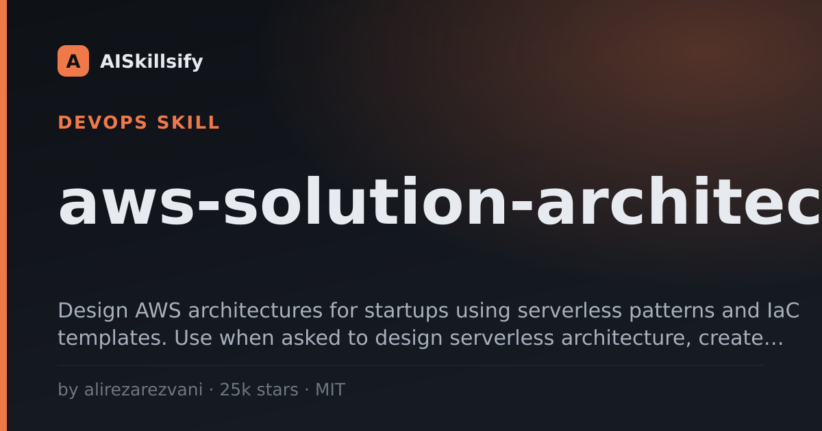 aws-solution-architect skill by alirezarezvani