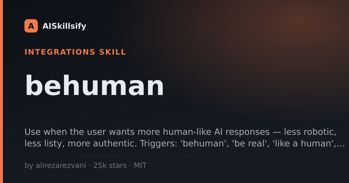 behuman skill by alirezarezvani