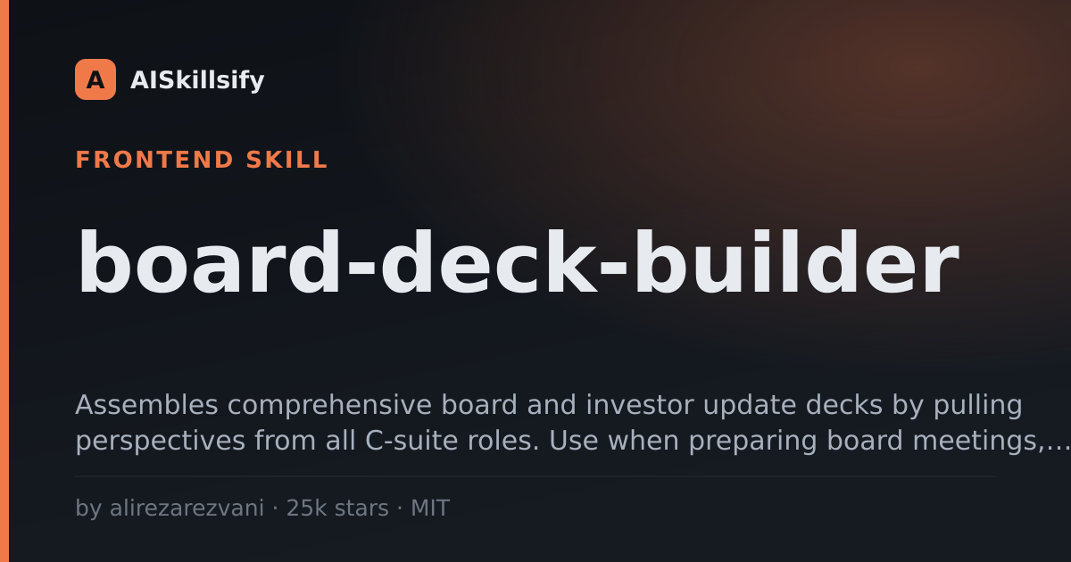 board-deck-builder skill by alirezarezvani