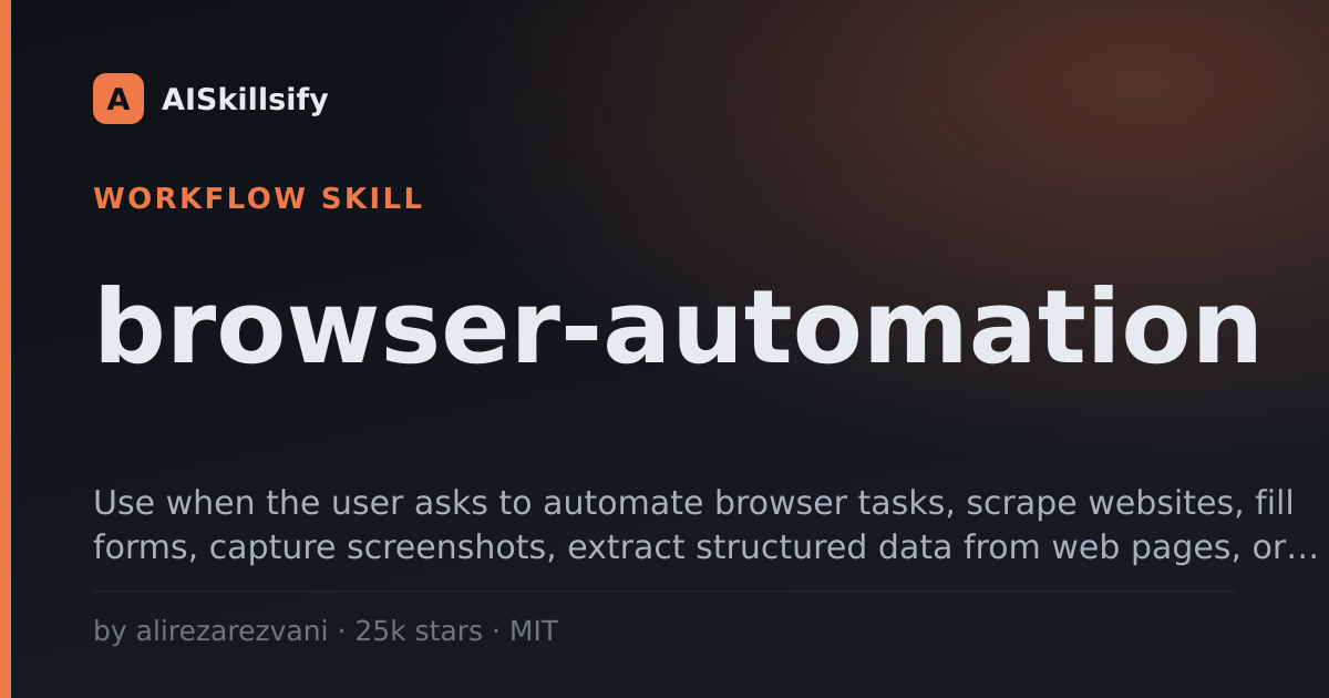 browser-automation skill by alirezarezvani