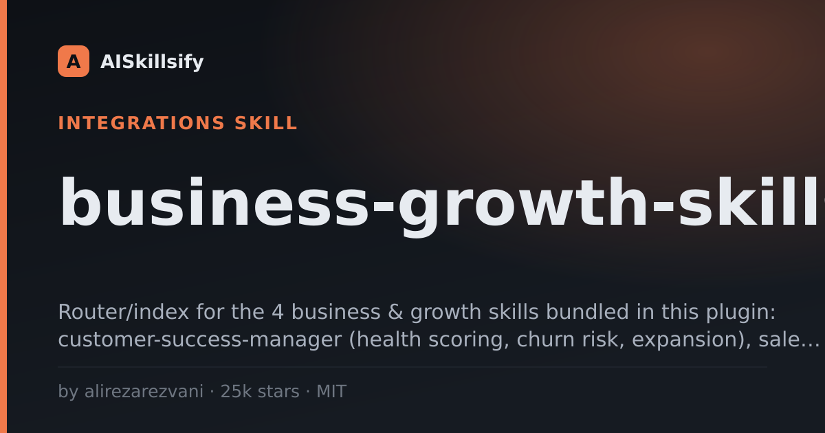 business-growth-skills skill by alirezarezvani