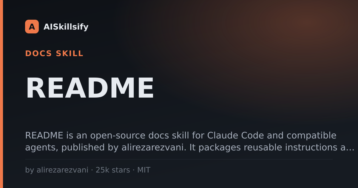 README skill by alirezarezvani
