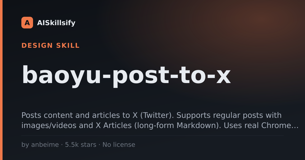 baoyu-post-to-x skill by anbeime