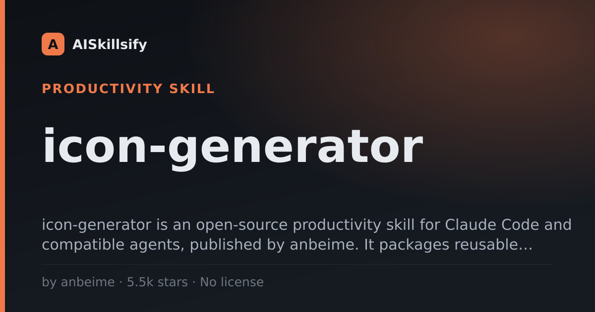 icon-generator skill by anbeime