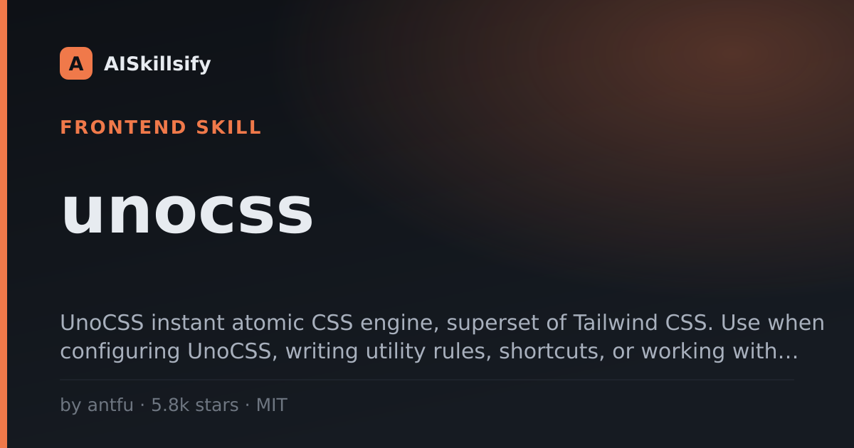 unocss skill by antfu