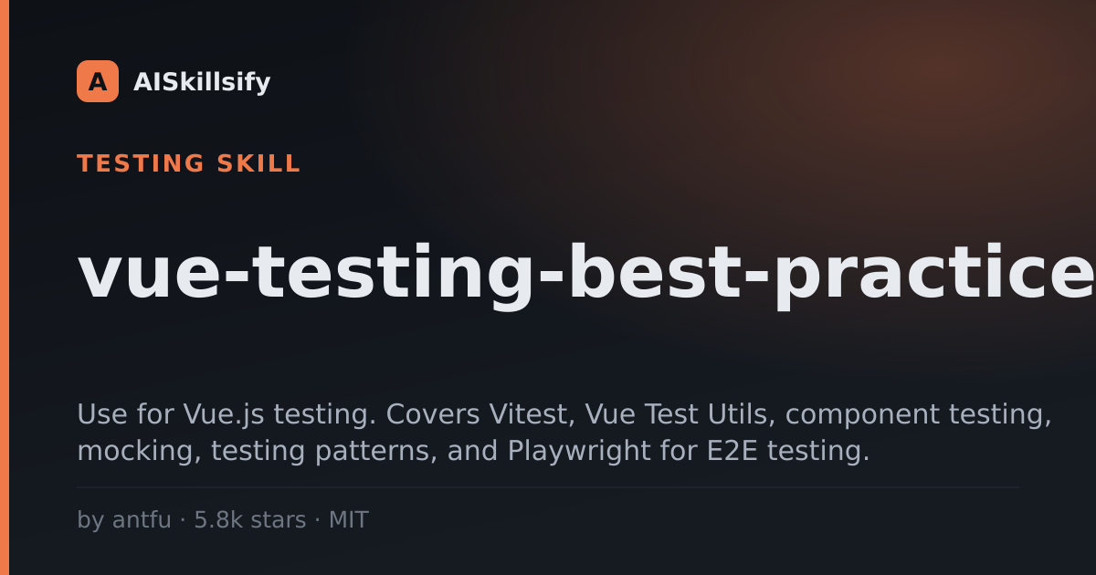 vue-testing-best-practices skill by antfu