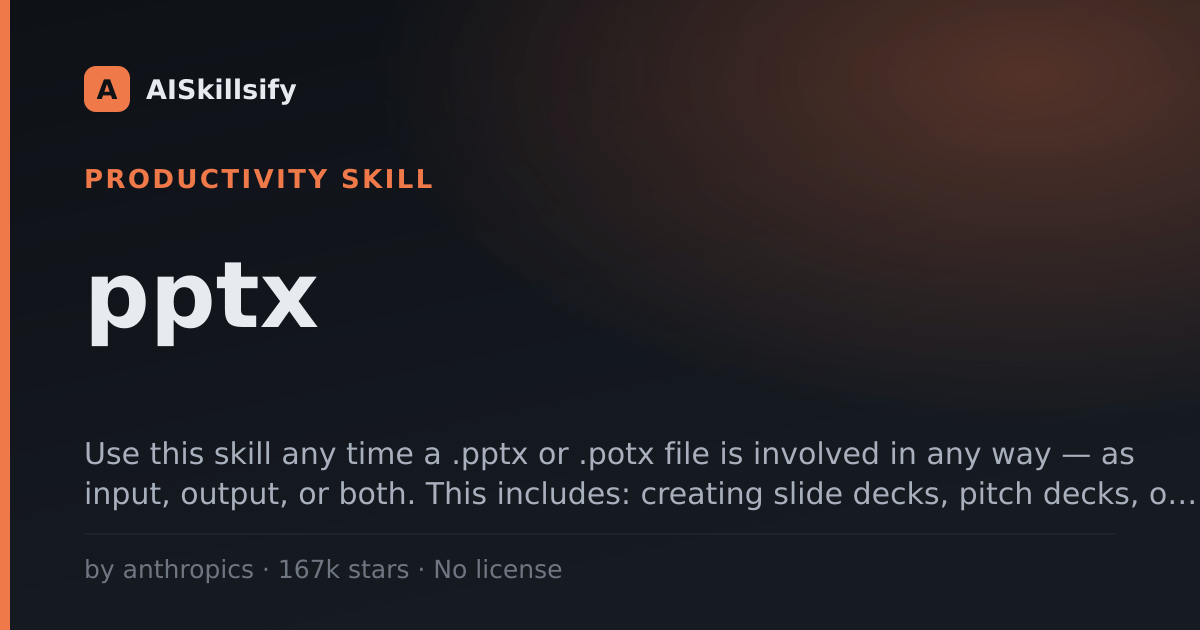 pptx skill by anthropics