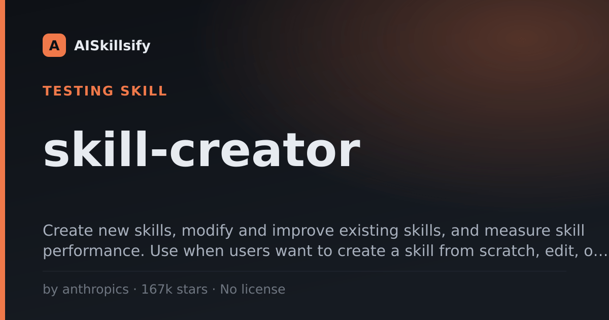skill-creator skill by anthropics