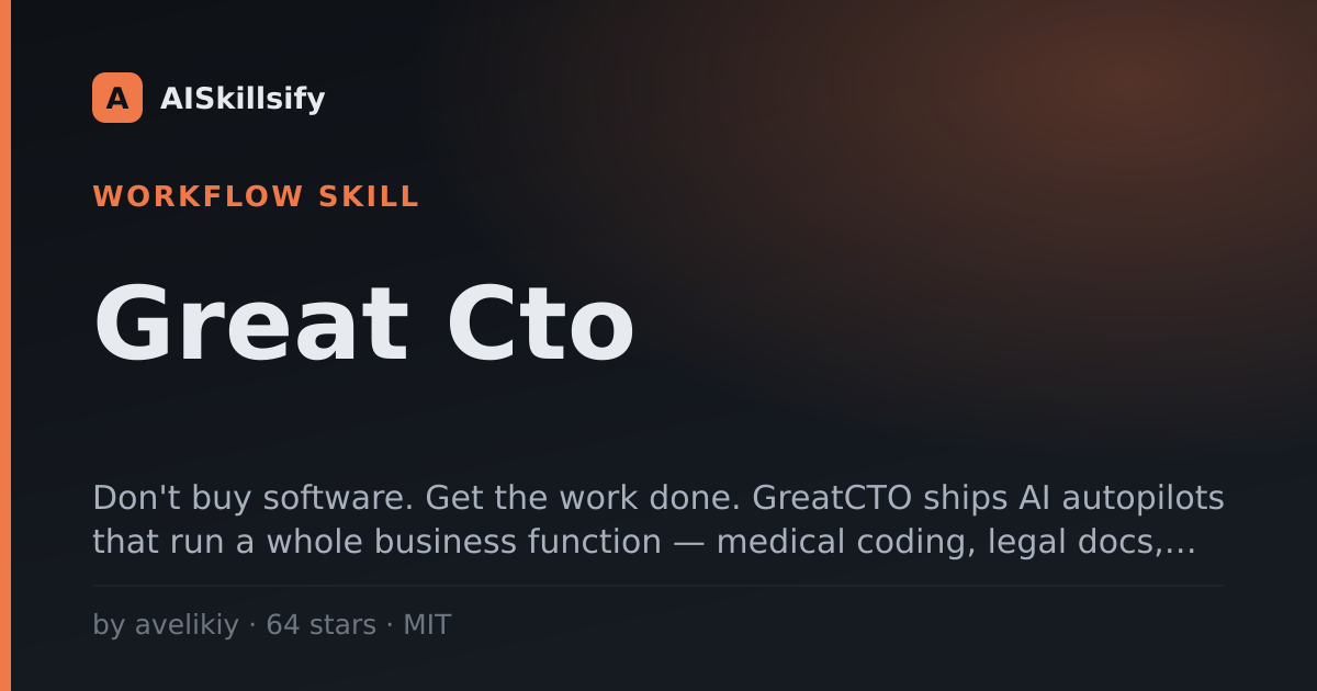Great Cto skill by avelikiy
