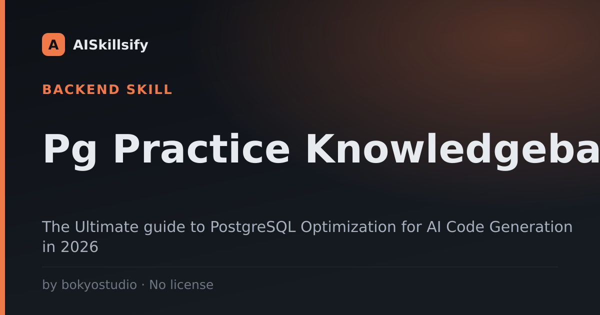 Pg Practice Knowledgebase skill by bokyostudio