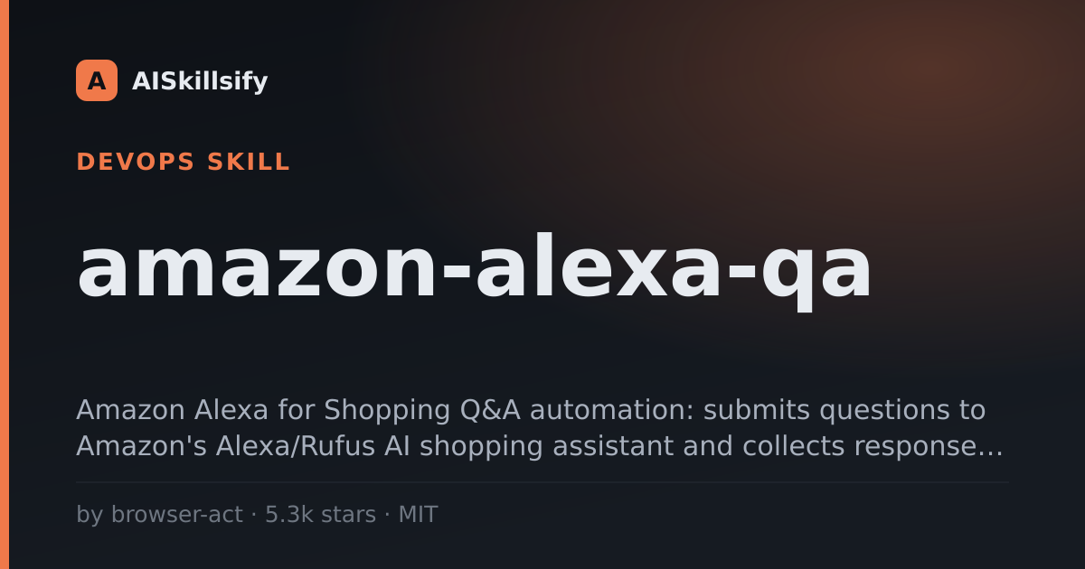 amazon-alexa-qa skill by browser-act