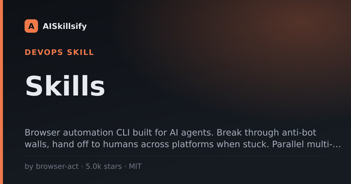 Skills skill by browser-act
