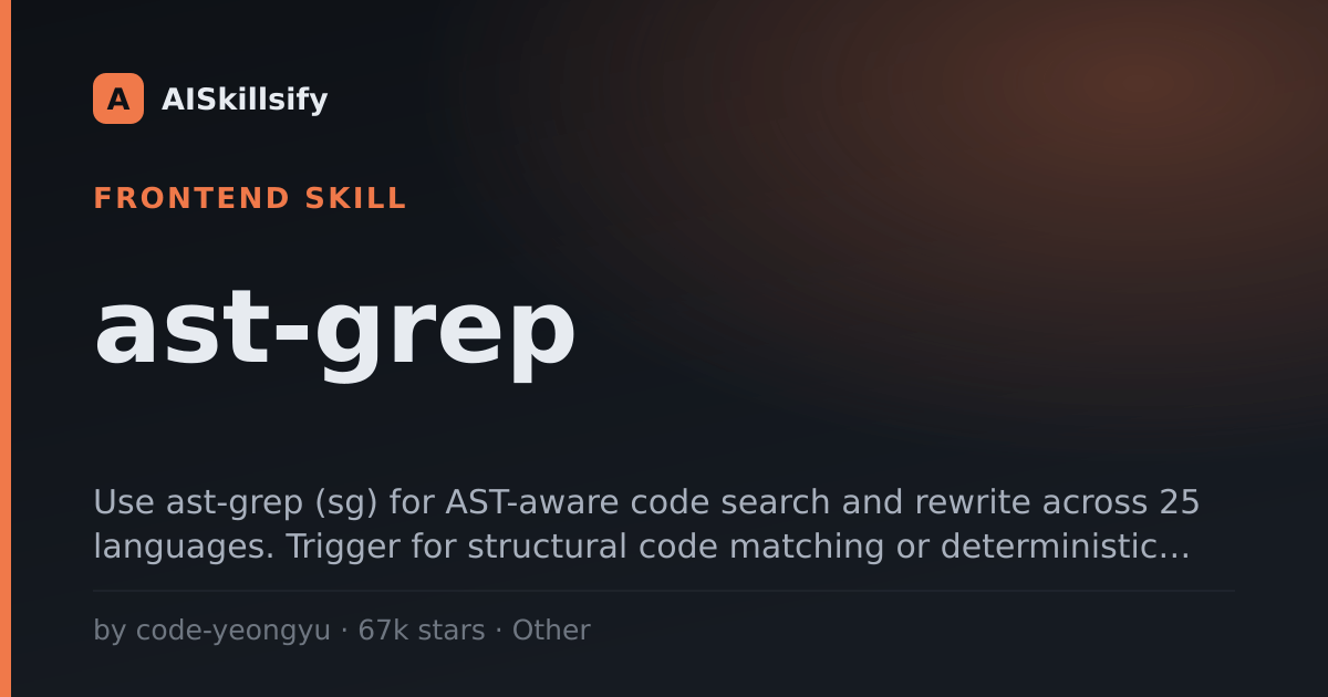 ast-grep skill by code-yeongyu
