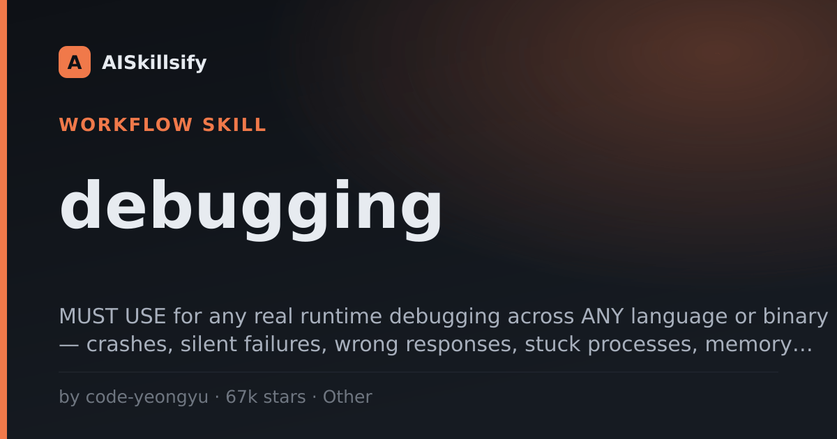 debugging skill by code-yeongyu