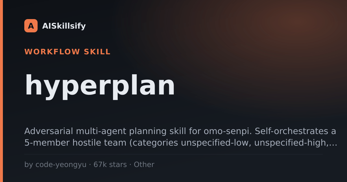 hyperplan skill by code-yeongyu