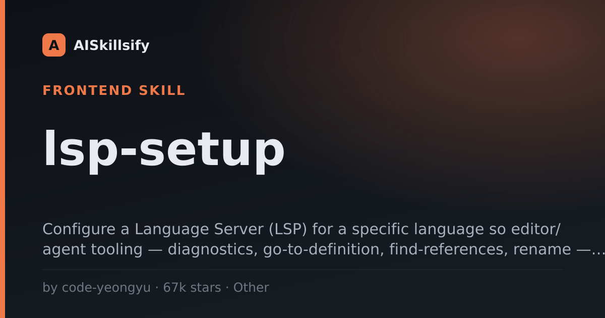 lsp-setup skill by code-yeongyu