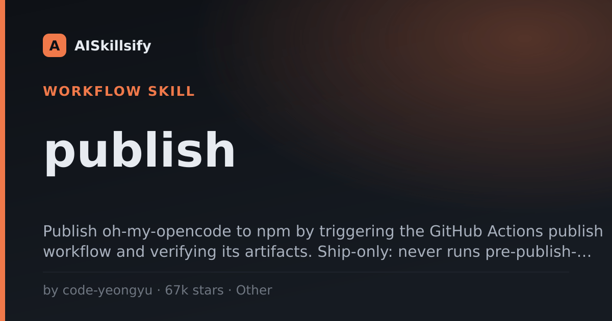 publish skill by code-yeongyu
