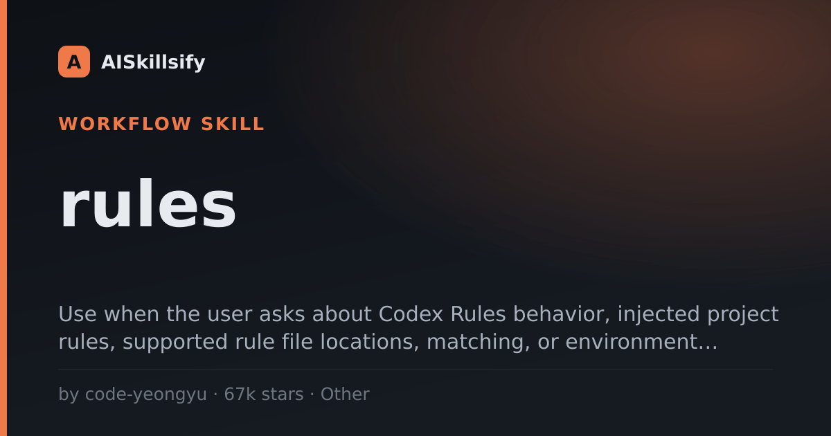 rules skill by code-yeongyu