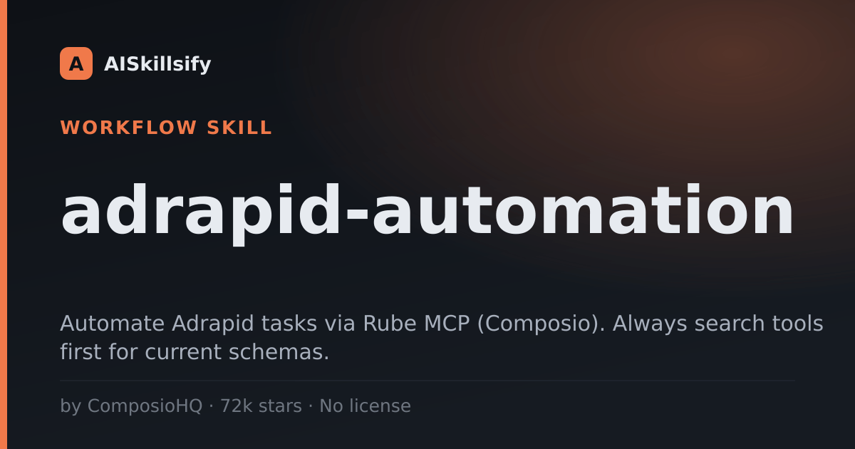adrapid-automation skill by ComposioHQ