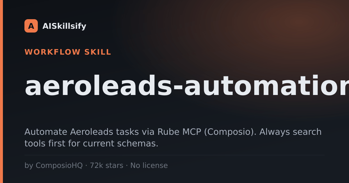 aeroleads-automation skill by ComposioHQ