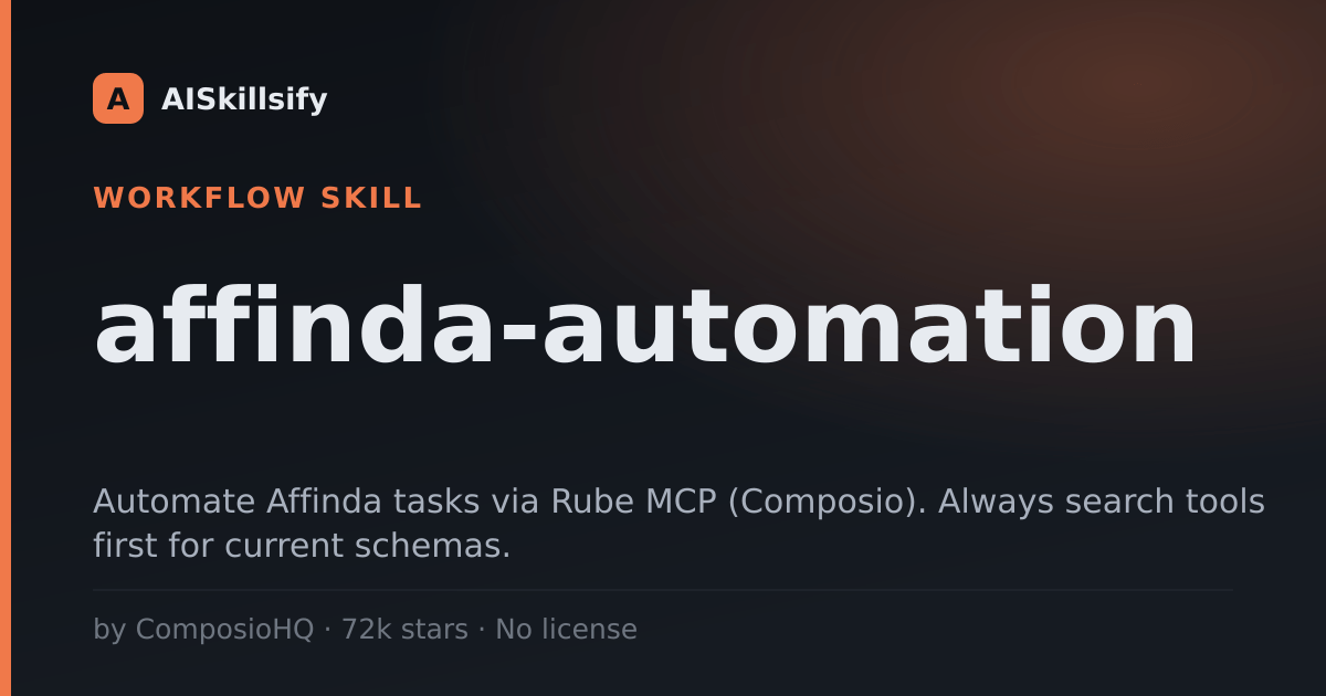 affinda-automation skill by ComposioHQ