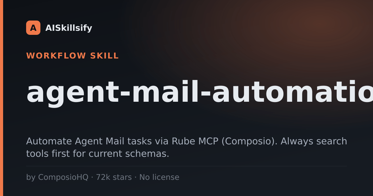 agent-mail-automation skill by ComposioHQ
